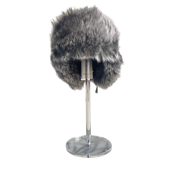 NWT Kangol Wool Ushanka Flannel Hat K0102FA Trapper Style Gray Faux Fur Sz Small - Picture 2 of 10